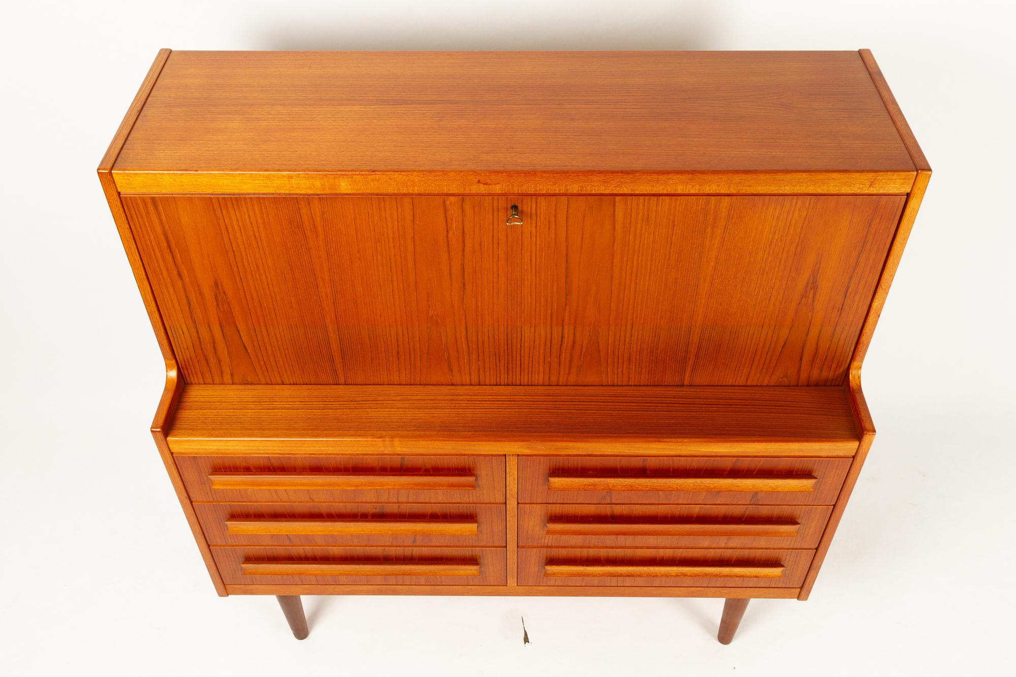 Danish Teak Secretaire with Hidden Compartment by Sigfred Omann, 1960s 5