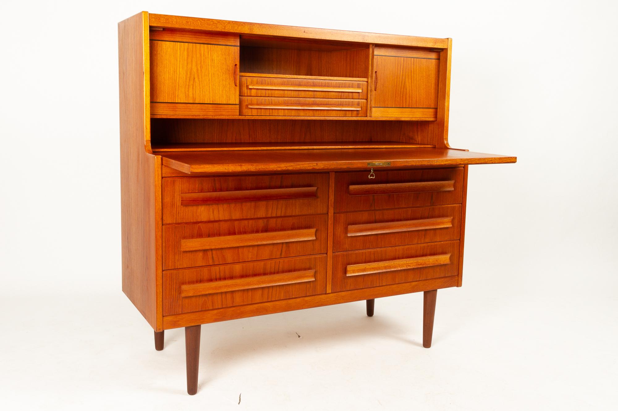 Danish Teak Secretaire with Hidden Compartment by Sigfred Omann, 1960s 7