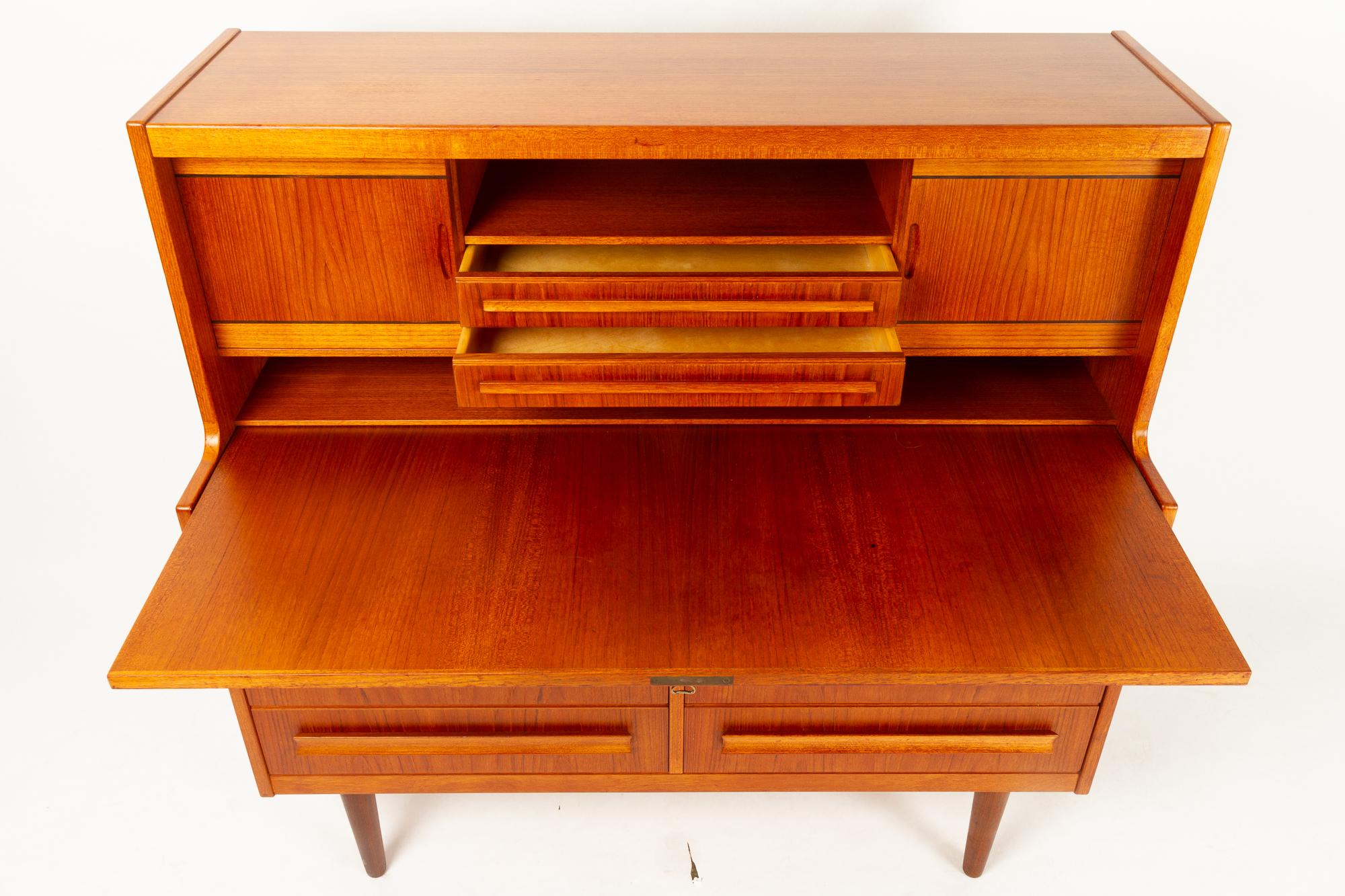 Danish Teak Secretaire with Hidden Compartment by Sigfred Omann, 1960s 2