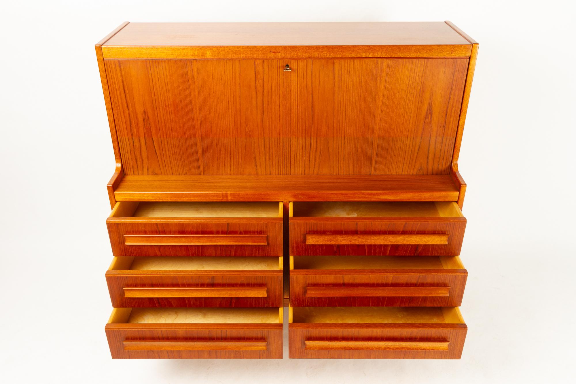 Danish Teak Secretaire with Hidden Compartment by Sigfred Omann, 1960s 3