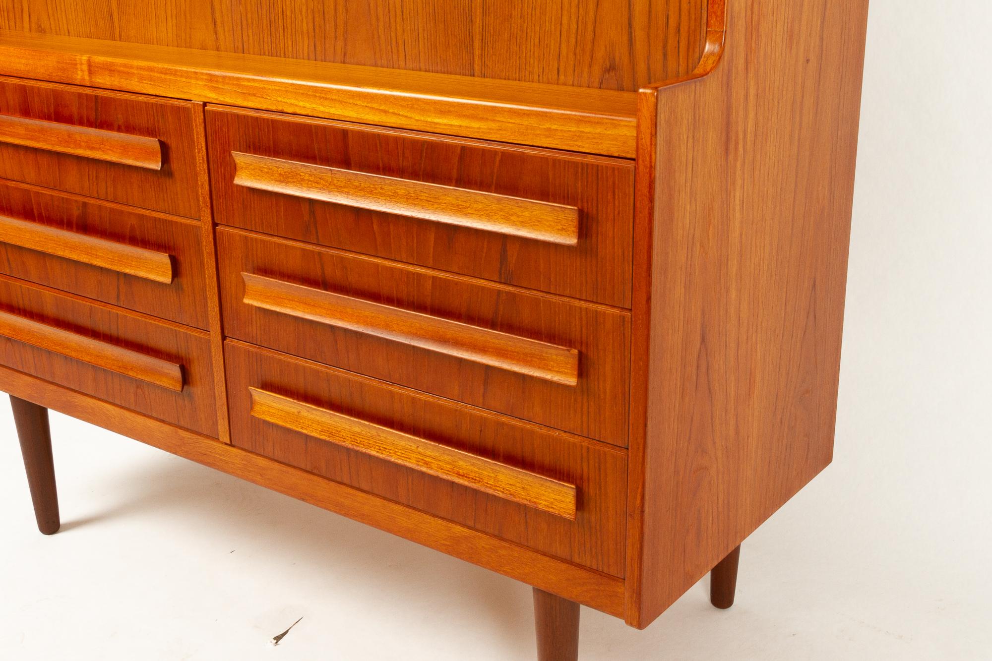 Danish Teak Secretaire with Hidden Compartment by Sigfred Omann, 1960s 4