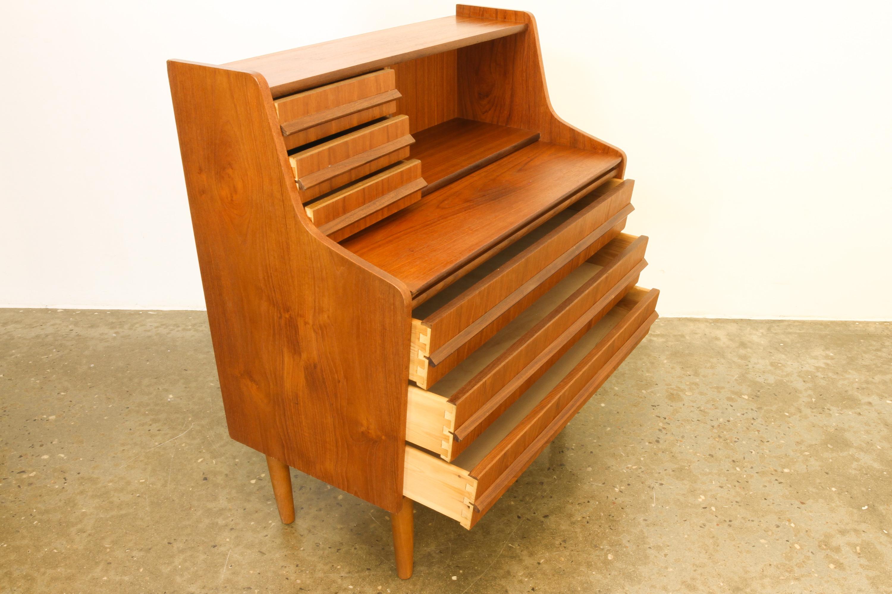 Danish Teak Secretary, 1960s In Good Condition In Asaa, DK