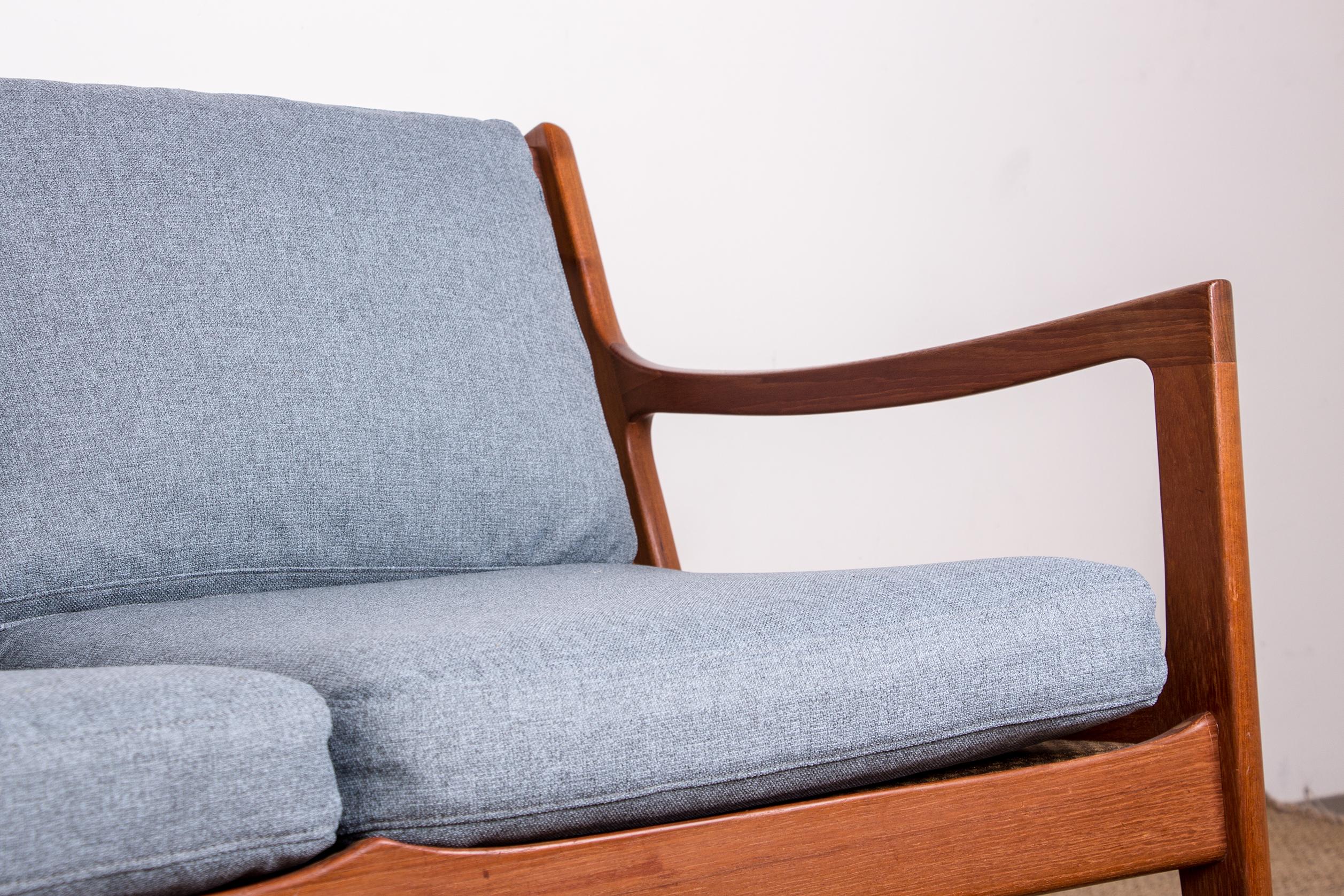 Mid-20th Century Danish Teak Senator 3-Seater Sofa by Ole Wanscher for France & Son