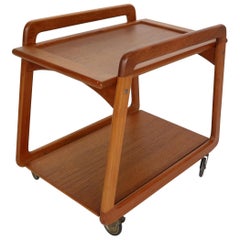 Danish Teak Serving Trolley by Sika Møbler, 1960s Denmark