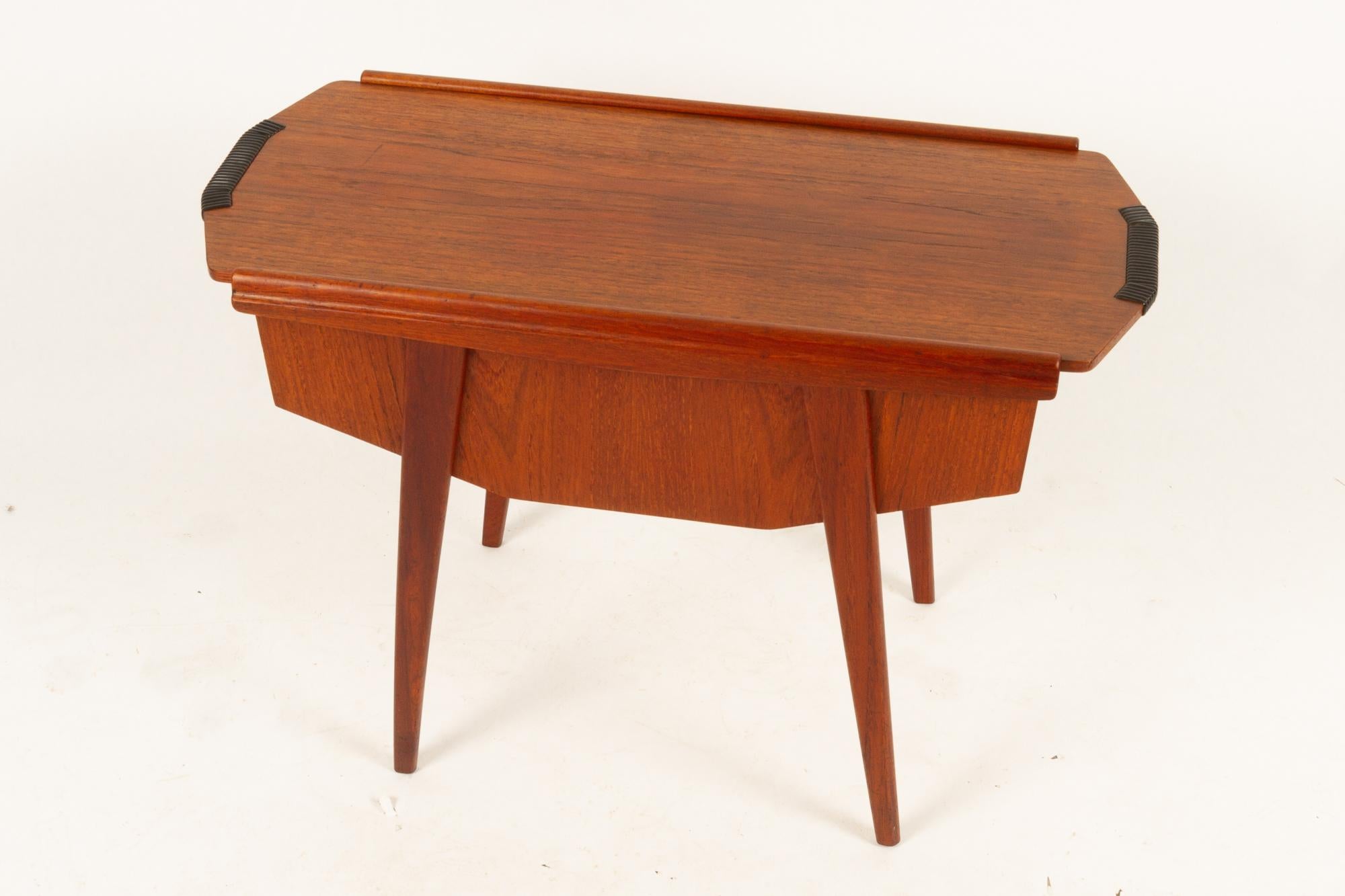 Mid-Century Modern Danish Teak Sewing Table, 1950s