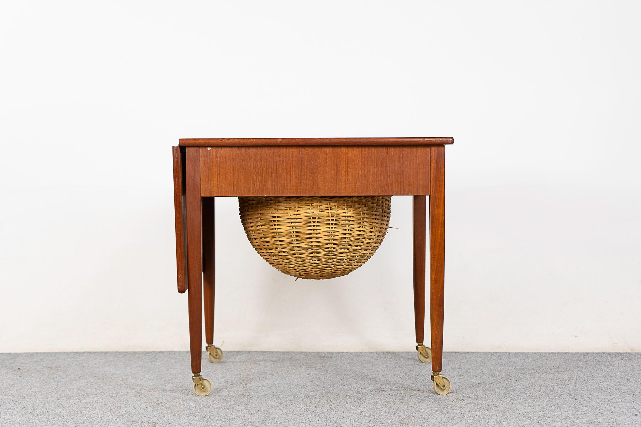 Danish Teak Sewing Table by Johannes Andersen 6