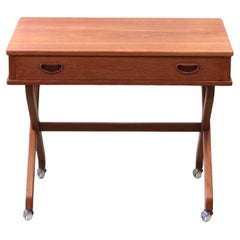 Danish teak sewing table with drawer, 1960s