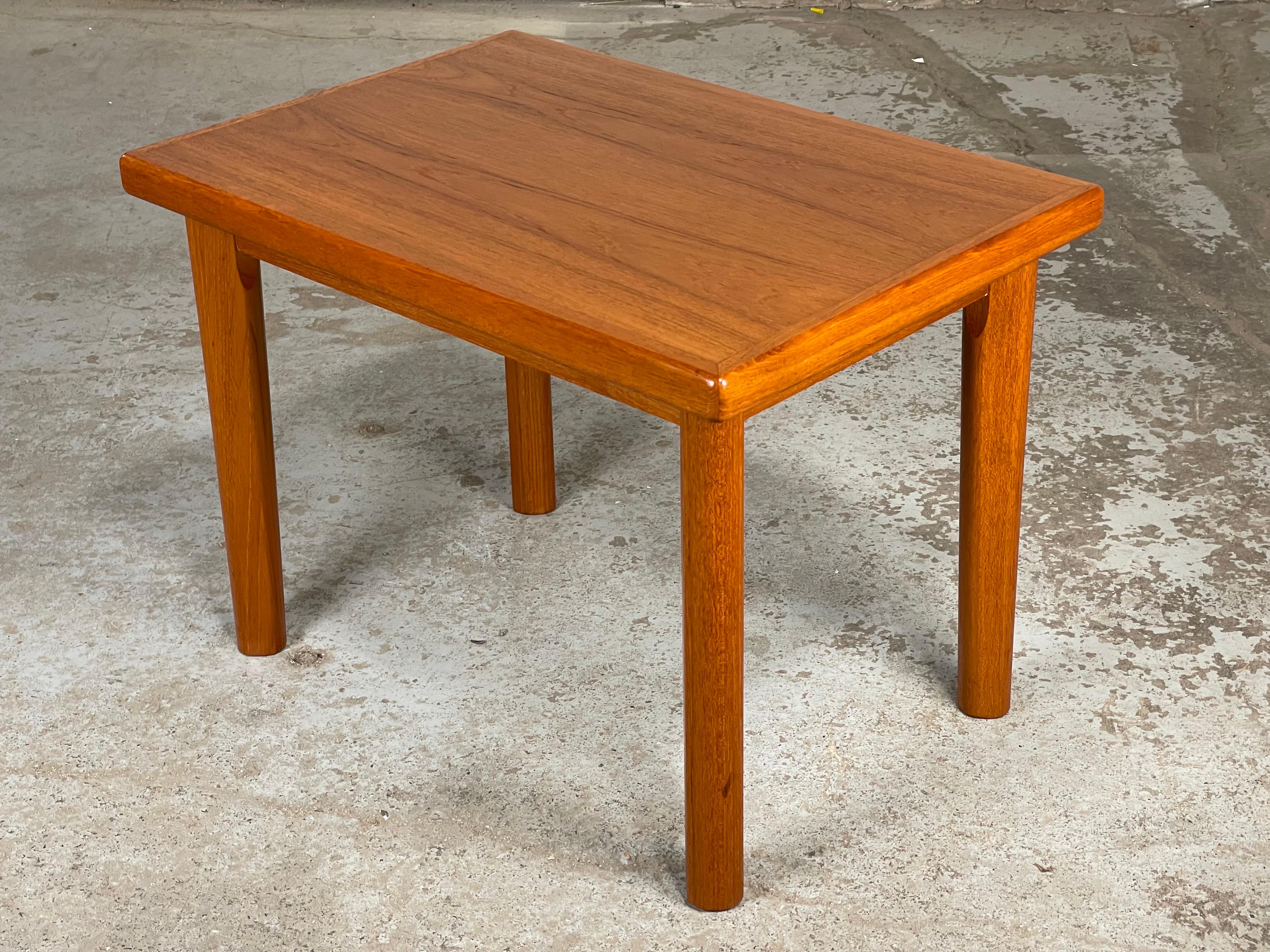 Danish Teak Side Table by Brdr Furbo for Spottrup In Good Condition In Framingham, MA
