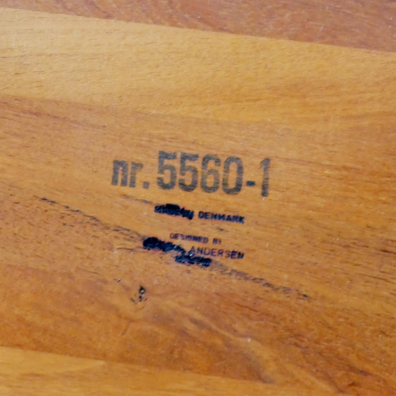 Danish Teak Side Table by Hans C Andersen, 1950s In Good Condition In Borås, SE