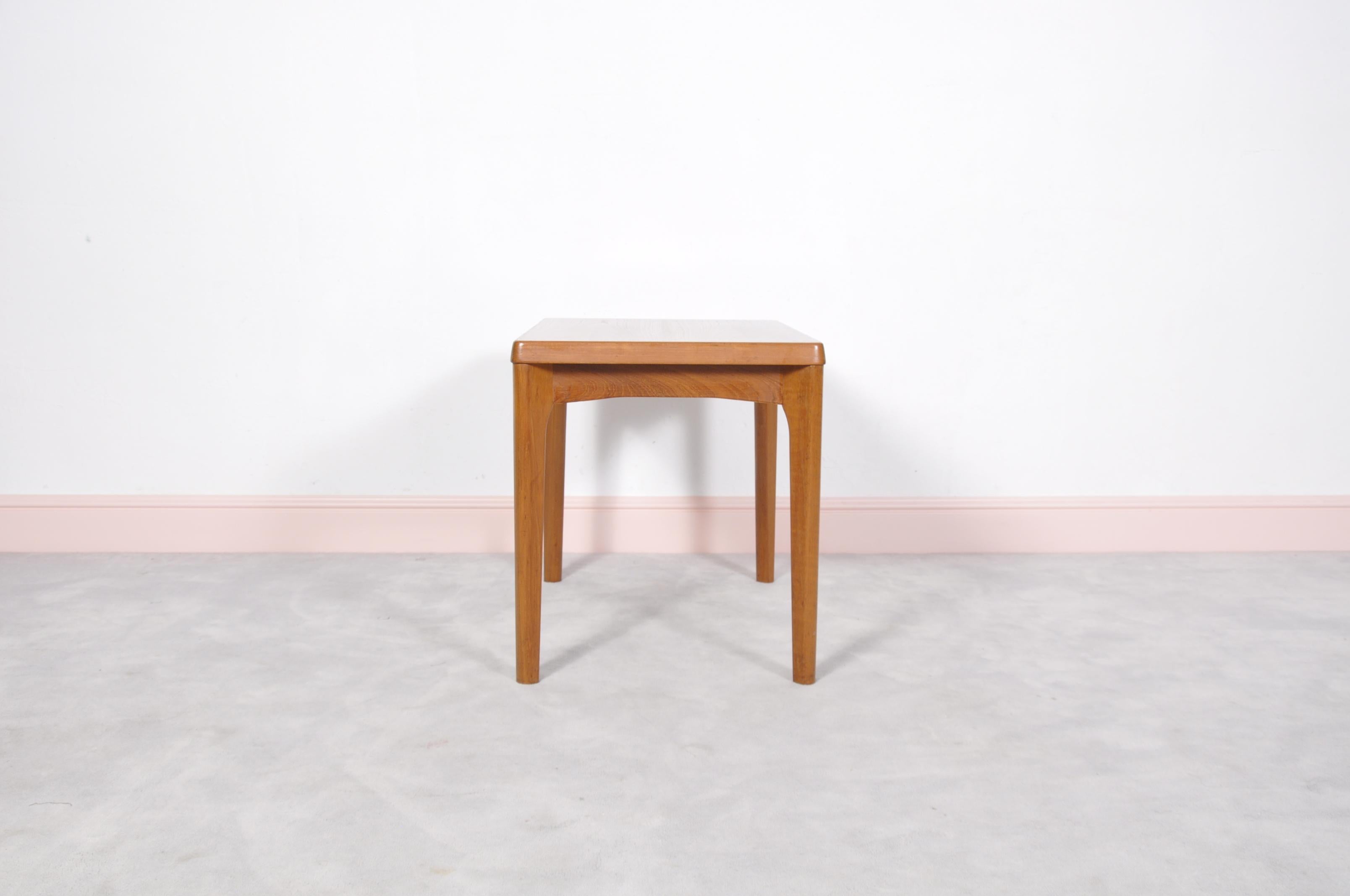 Scandinavian Modern Danish Teak Side Table by Henning Kjaernulf for Vejle Stole Møbelfabrik Denmark