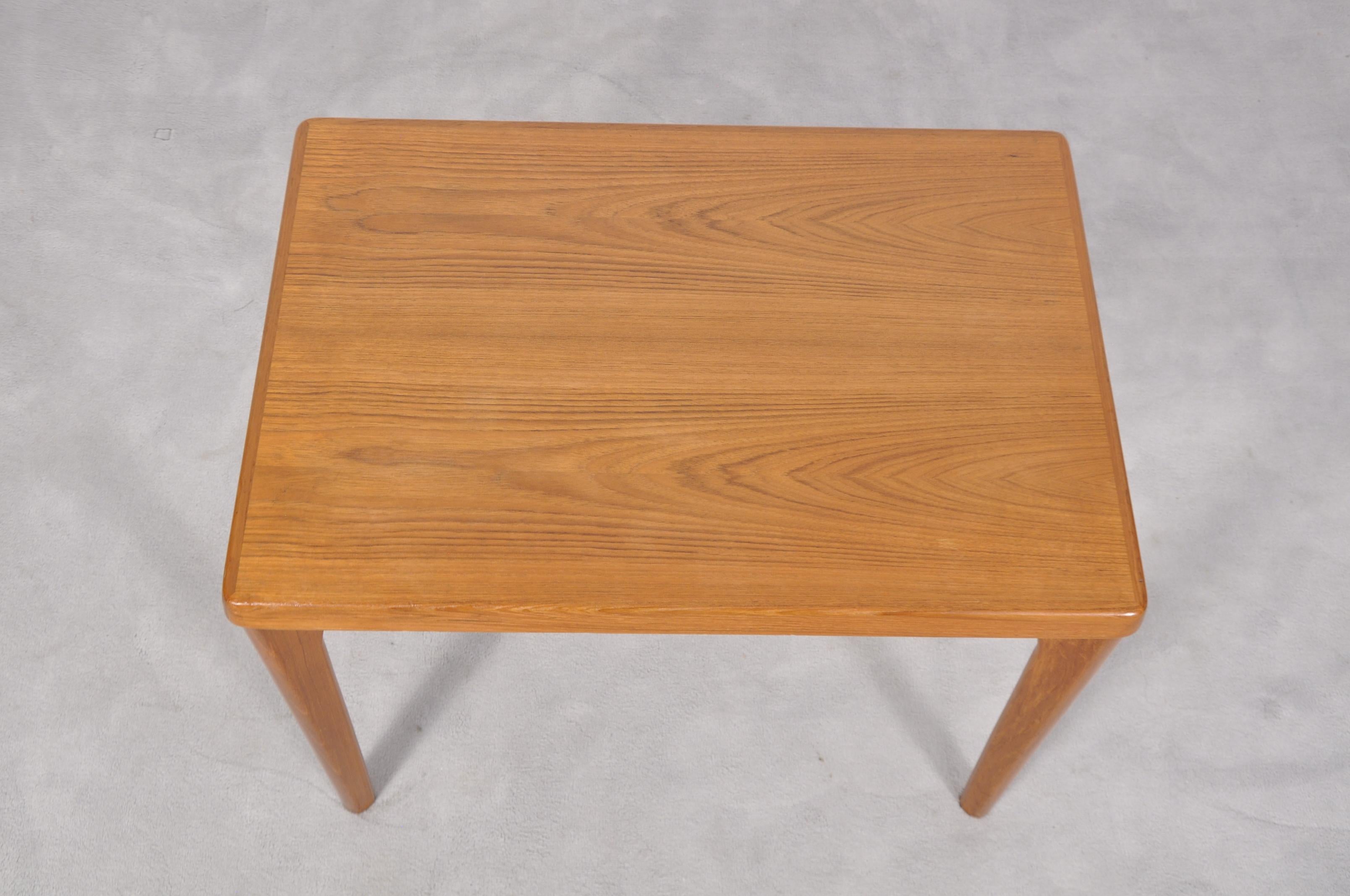 Danish Teak Side Table by Henning Kjaernulf for Vejle Stole Møbelfabrik Denmark 1