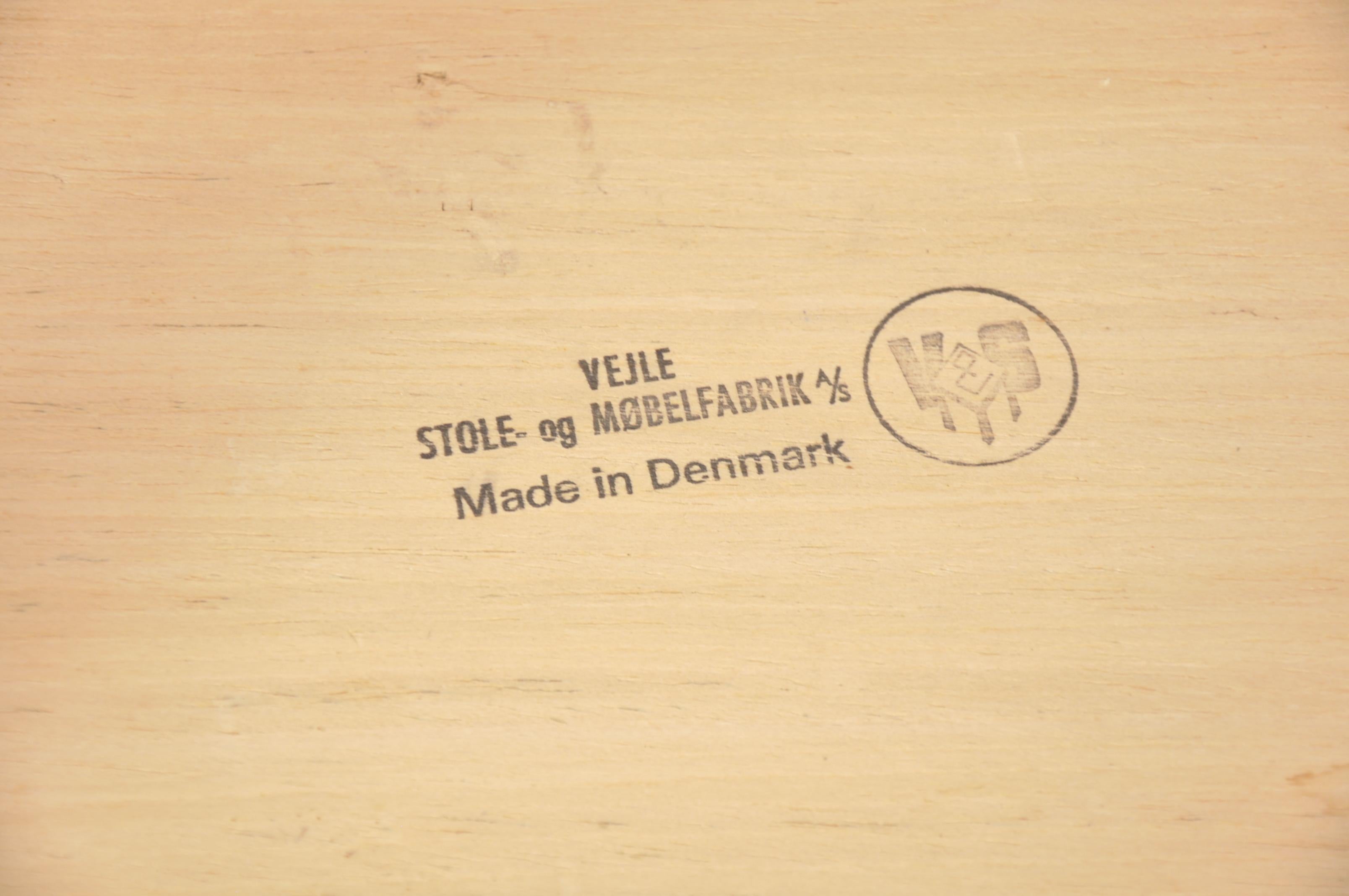 Danish Teak Side Table by Henning Kjaernulf for Vejle Stole Møbelfabrik Denmark 2