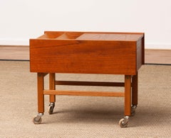 Danish Teak Side Table with Magazine Storage, 1960s