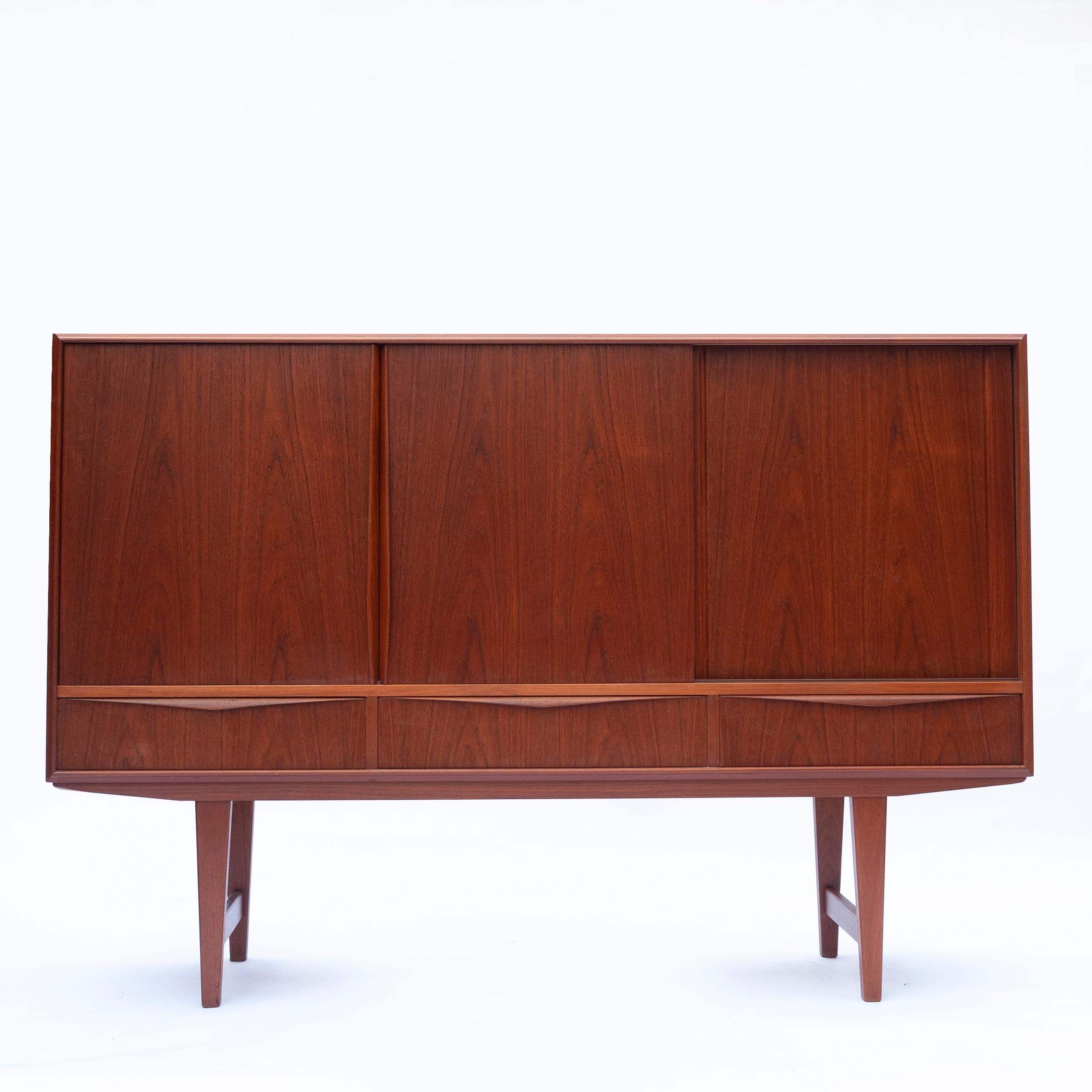 Mid-20th Century Danish Teak Sideboard by E W Bach for Sejling Skabe, 1960s For Sale