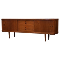 Danish Teak Sideboard Credenza Designed by H.W. Klein For Bramin 1960's