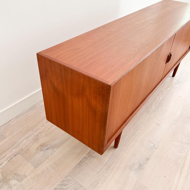 Danish Teak Sideboard / Credenza with Tambour Doors by Svend Aage