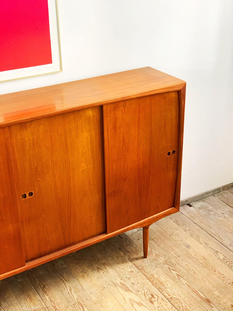 Dänisches Sideboard aus Teakholz, MidCentury Highboard von Harry