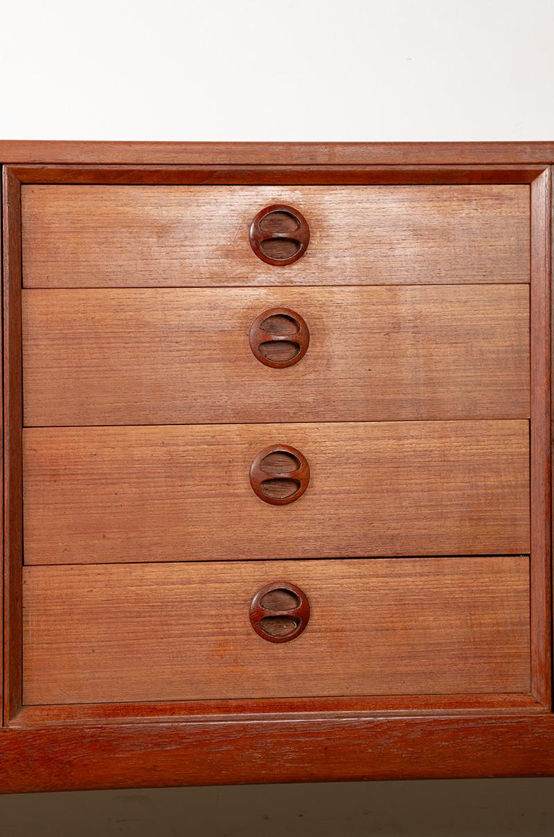 Scandinavian Modern Danish teak sideboard model 42 by Harry Østergaard for Randers Mobelfabrik 1960. For Sale