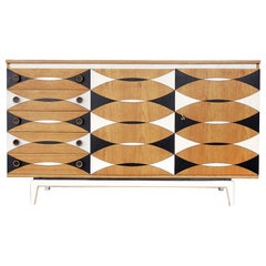Danish Teak Sideboard with Harlequin Pattern, 1960s