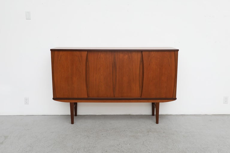 Danish Teak Sideboard with Rosewood Accents In Good Condition For Sale In Los Angeles, CA