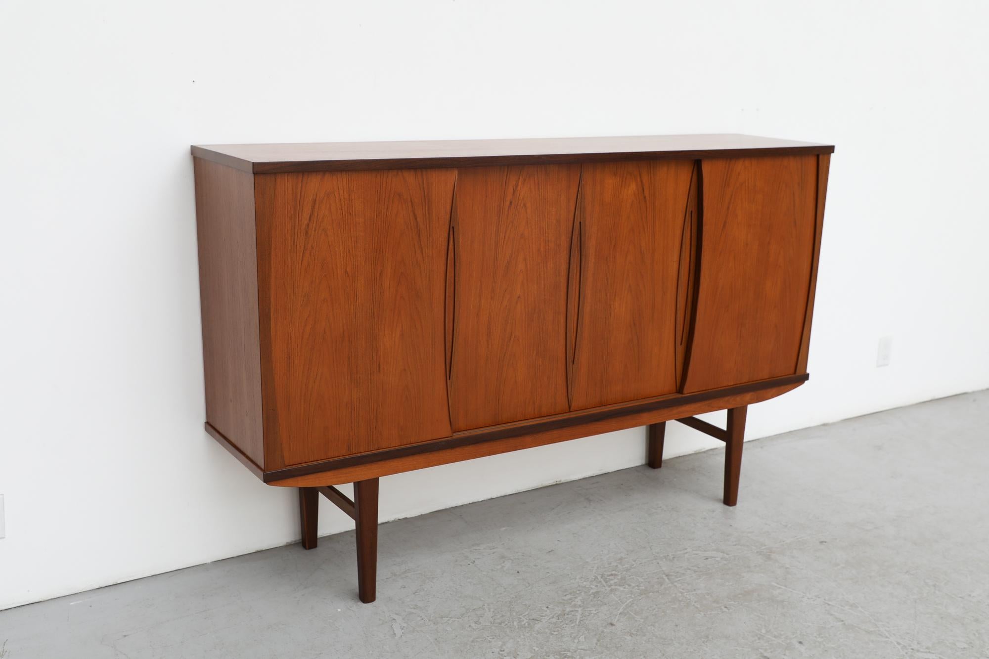 Danish Teak Sideboard with Rosewood Accents In Good Condition In Los Angeles, CA
