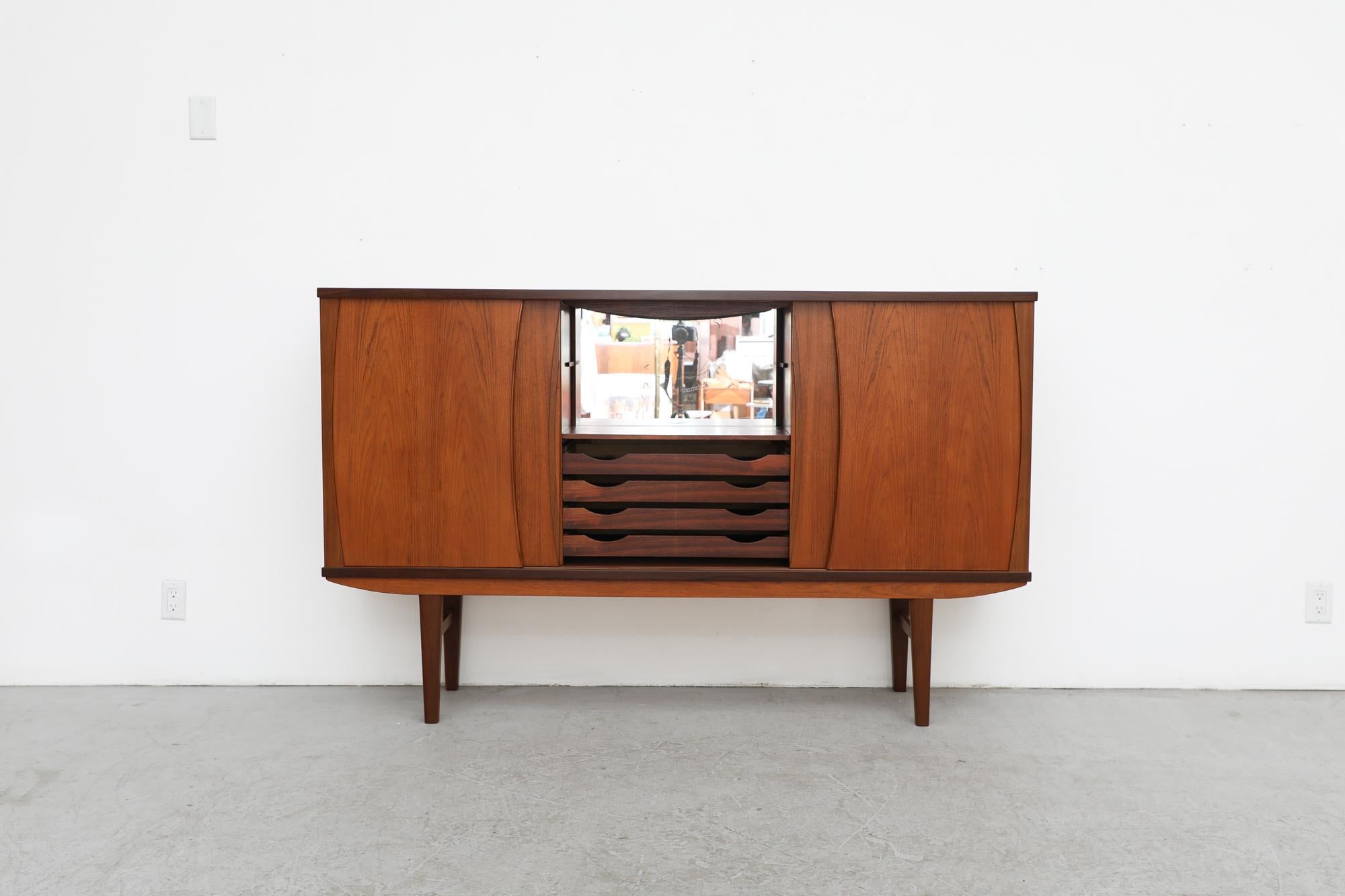 Mid-20th Century Danish Teak Sideboard with Rosewood Accents