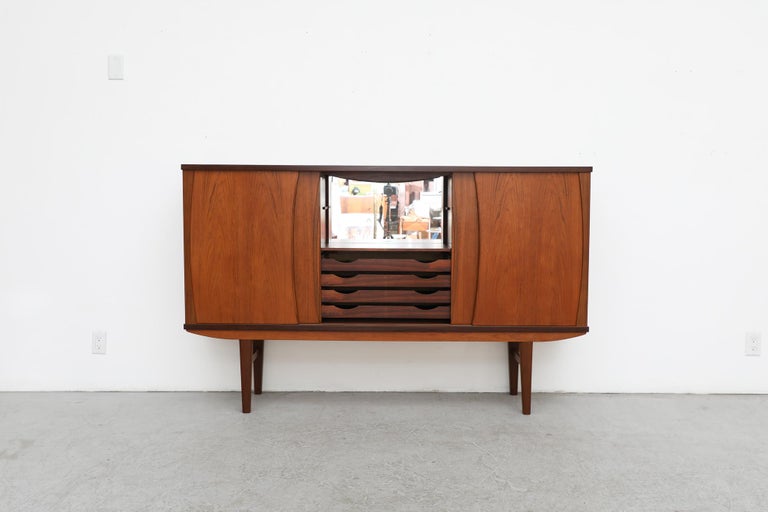Danish Teak Sideboard with Rosewood Accents For Sale 1