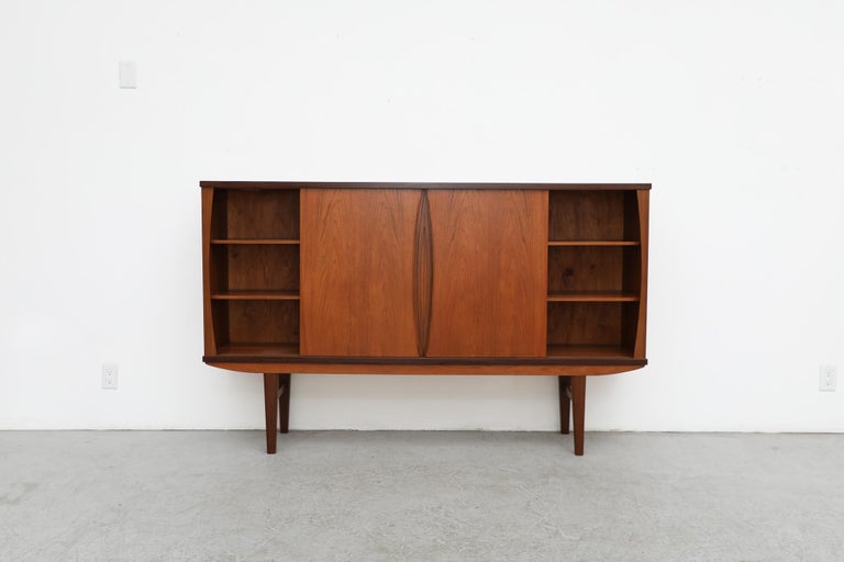 Danish Teak Sideboard with Rosewood Accents For Sale 2