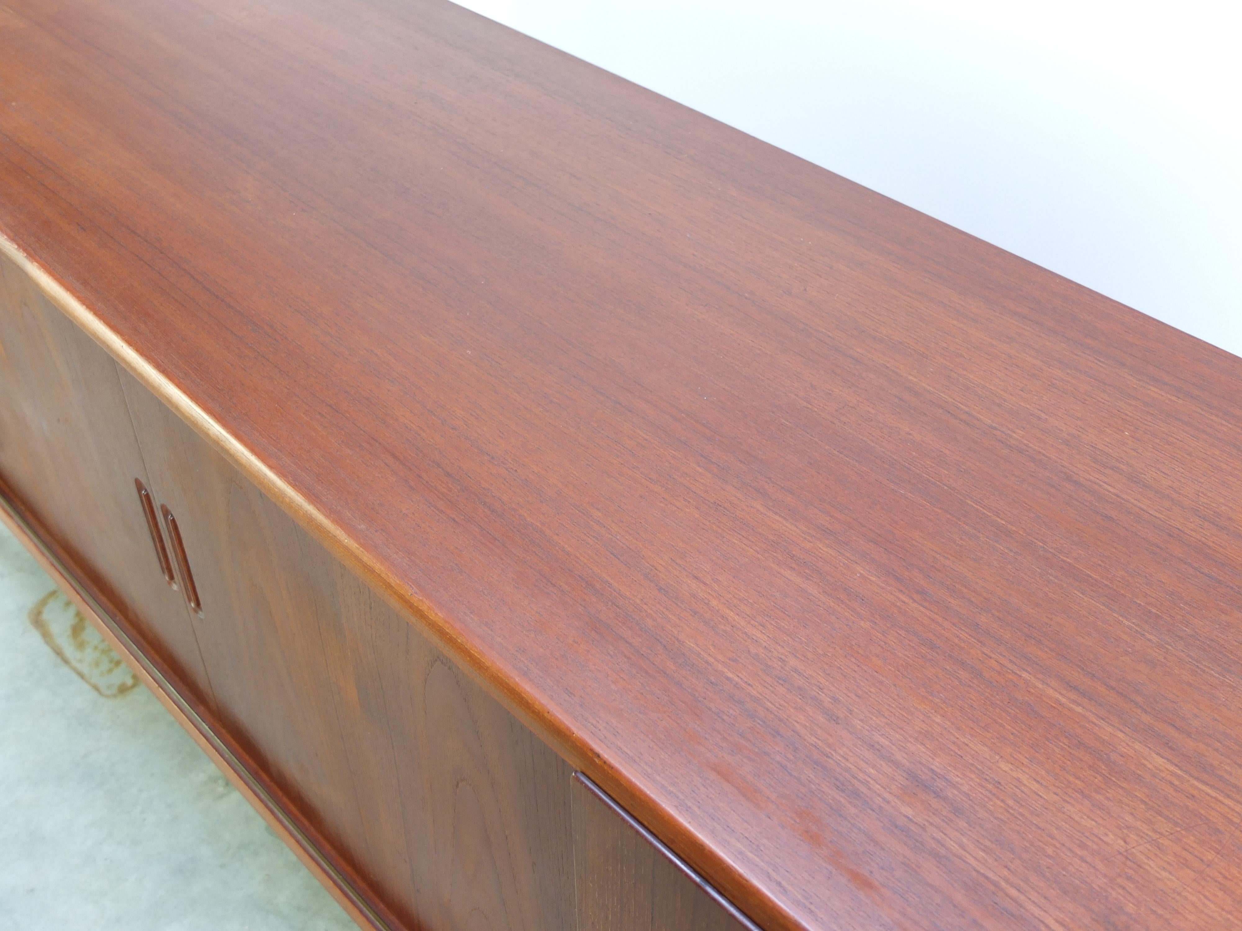 Danish Teak Sideboard with Sliding Doors by Bernhard Pedersen & Søn, 1960s 8