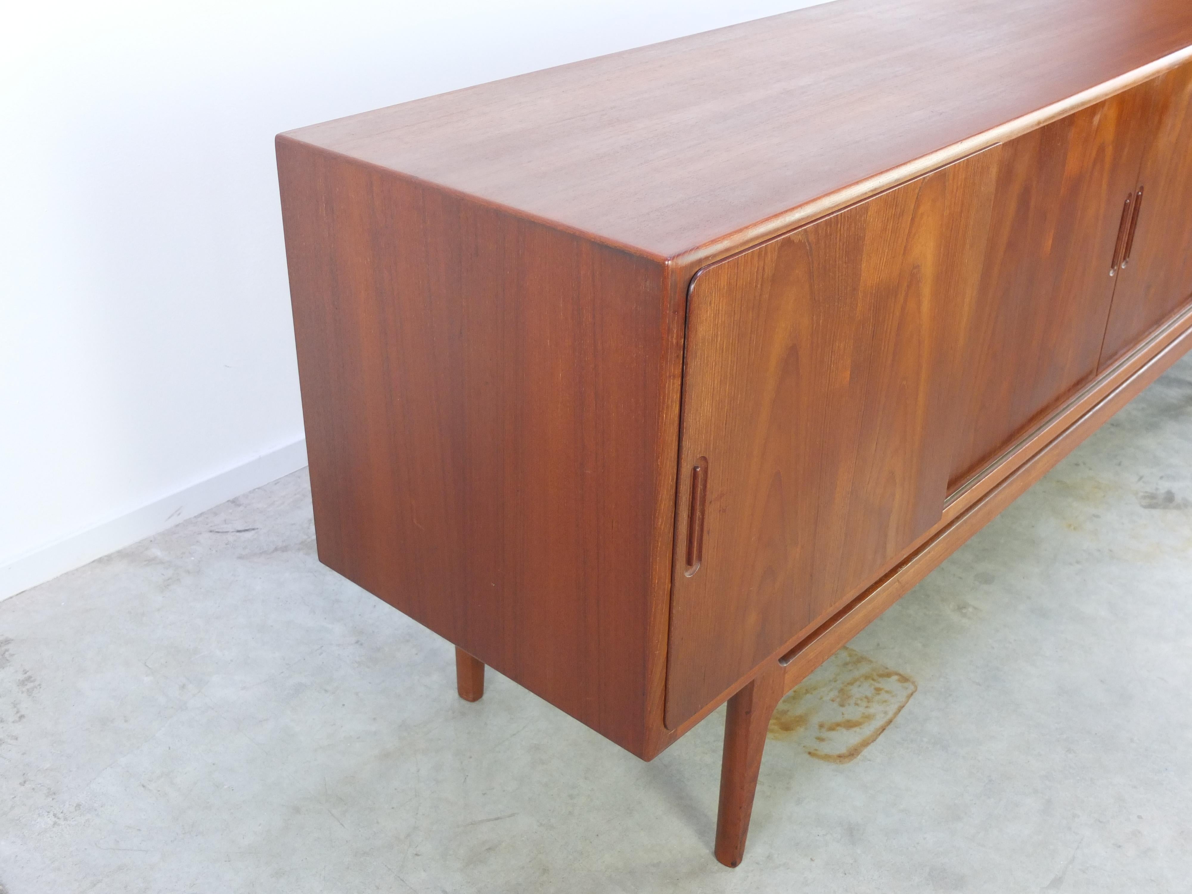 Danish Teak Sideboard with Sliding Doors by Bernhard Pedersen & Søn, 1960s 12