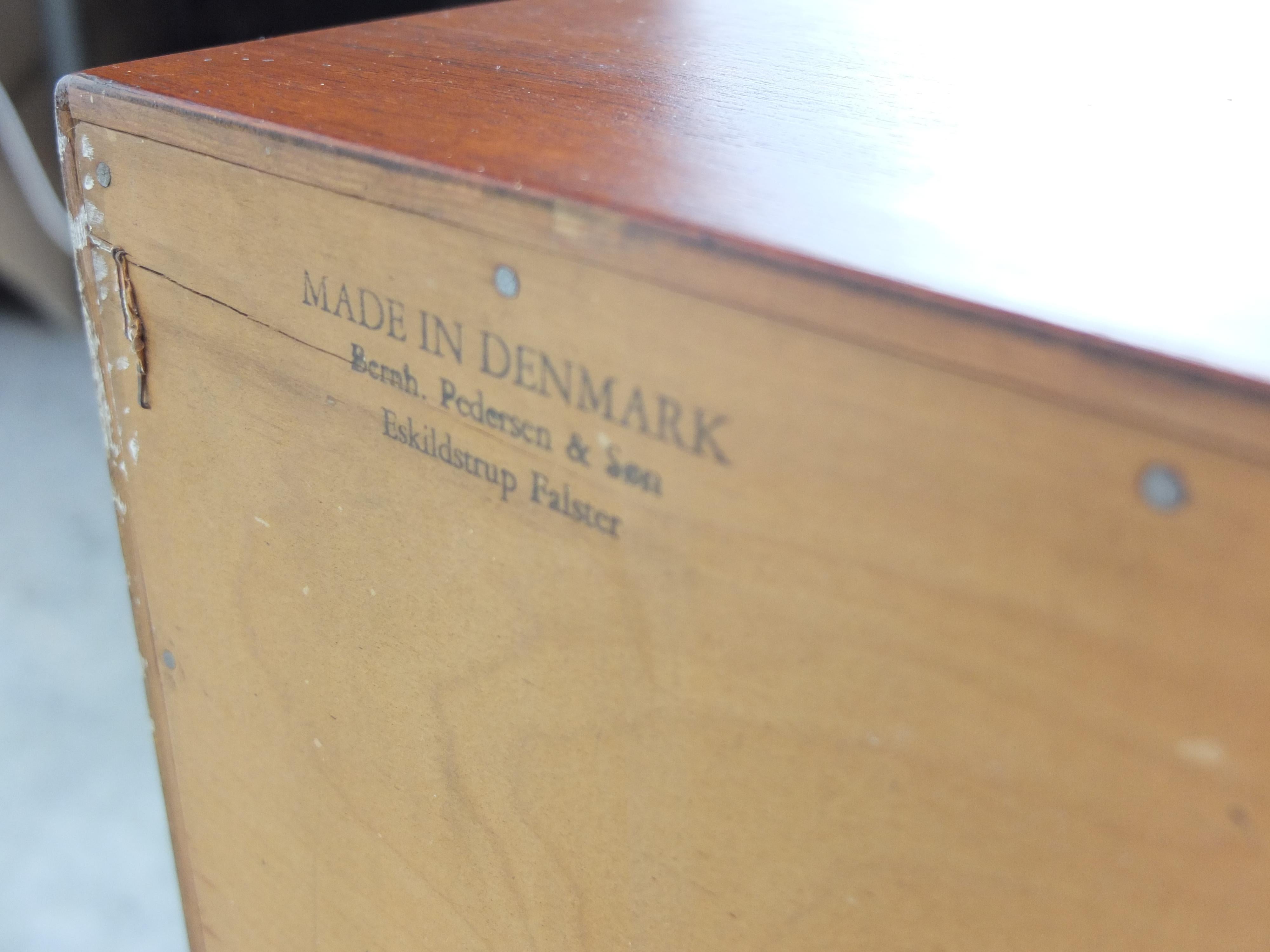 Danish Teak Sideboard with Sliding Doors by Bernhard Pedersen & Søn, 1960s 15