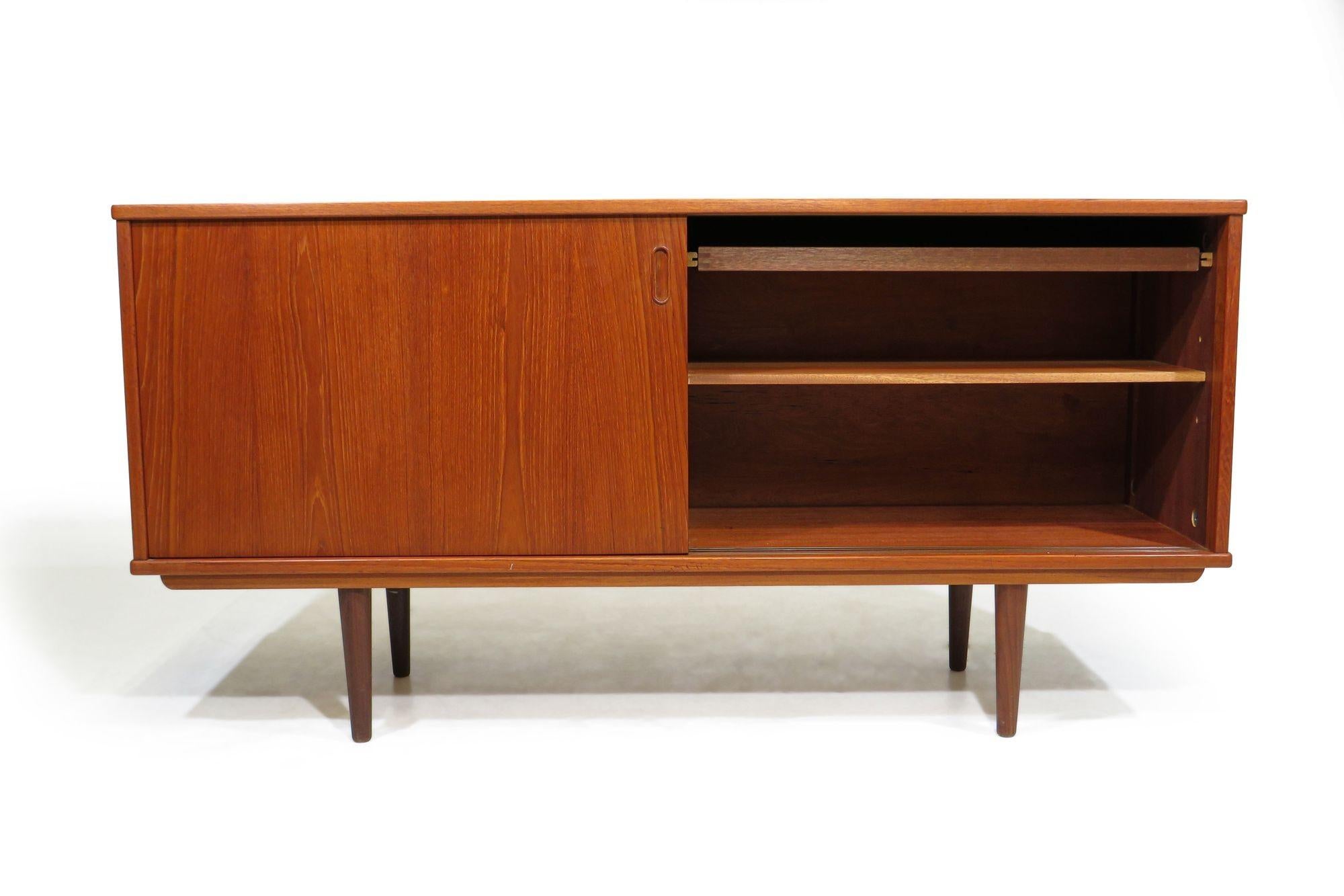 20th Century Danish Teak Sideboard with Sliding Doors