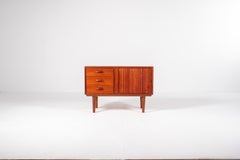Danish Teak Sideboard with Tambour Door – Mid Century Modern, 1960s