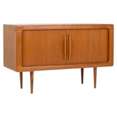 Danish teak sideboard with tambour doors and drawers