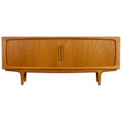 Danish Teak Sideboard with Tambour Doors by Johannes Andersen for Silkeborg 1960