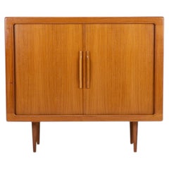 Danish teak sideboard with tambour doors