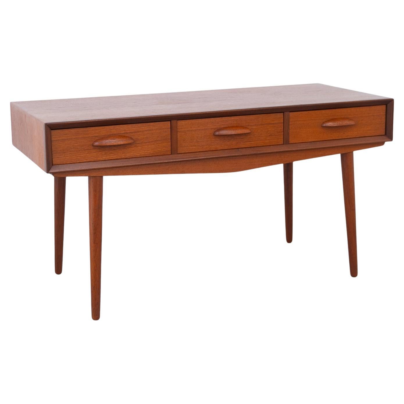 Danish Teak Sideboard with Three Drawers, 1960s.