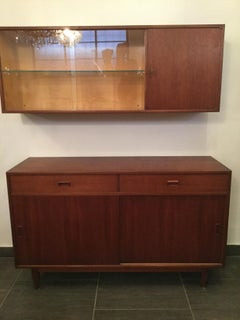 Danish Teak Sideboard with Top Display Shelf