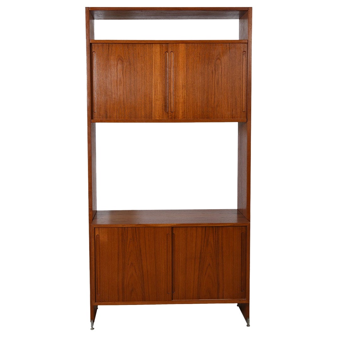 Danish Teak Single Column Wall Unit Room Divider by Hans Wegner