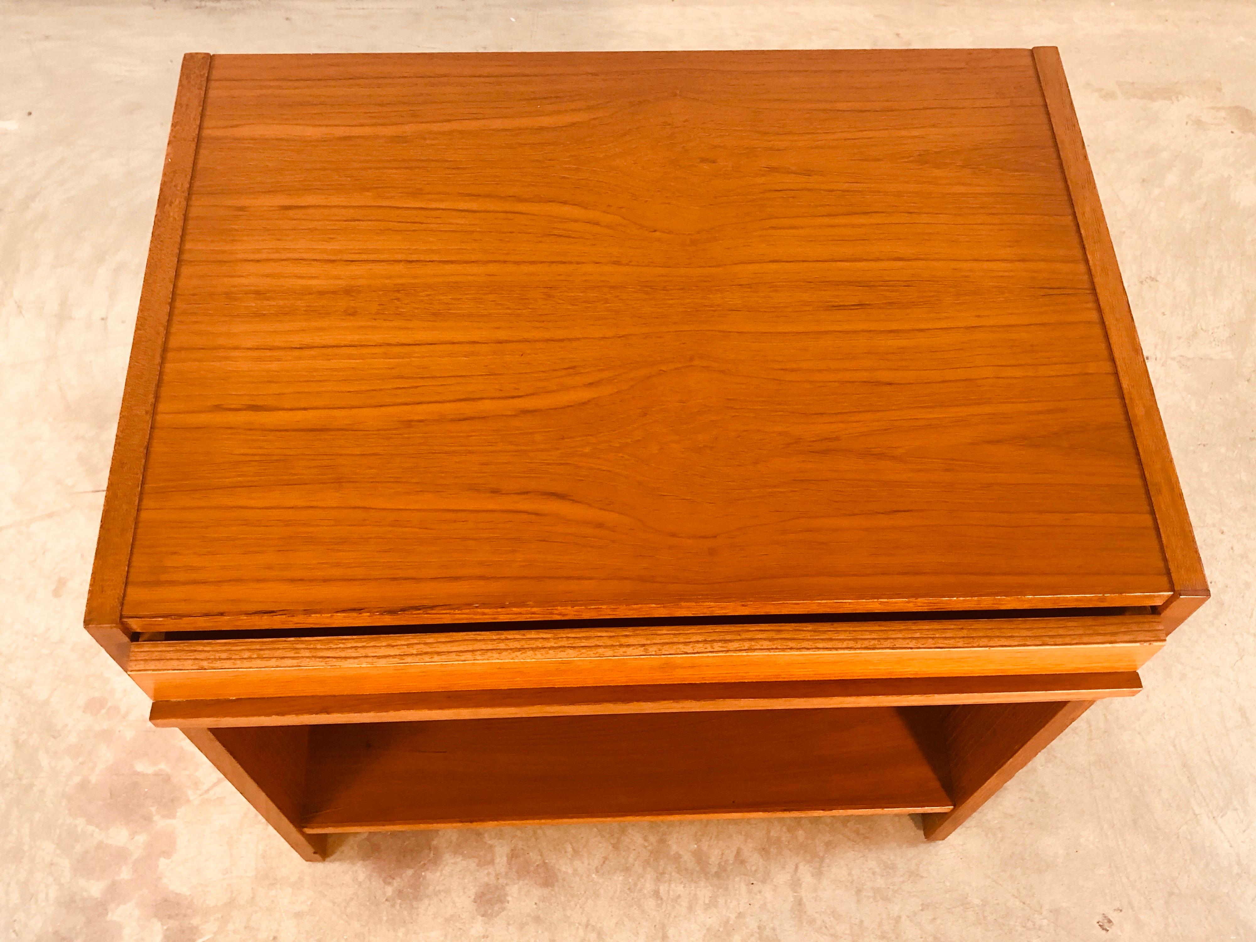 20th Century Danish Teak Single-Drawer Nightstand