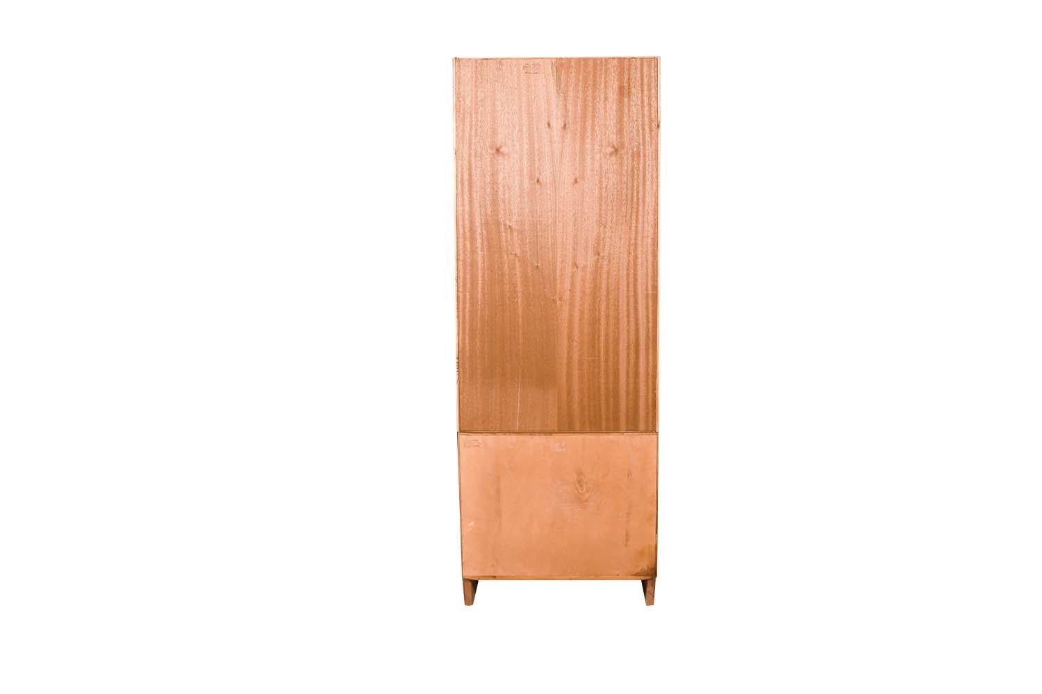 Mid-20th Century Danish Teak Slim Cabinet Hutch Adjustable Shelves