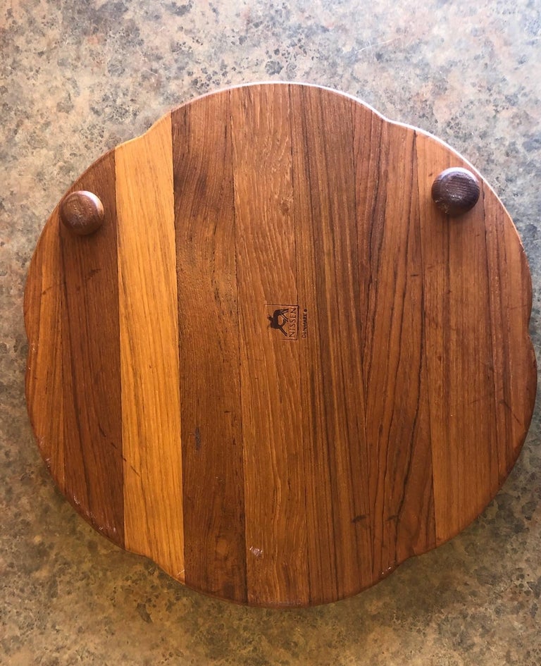 Danish Teak Sloped Butcher Block Cutting Board by Richard Nissen For