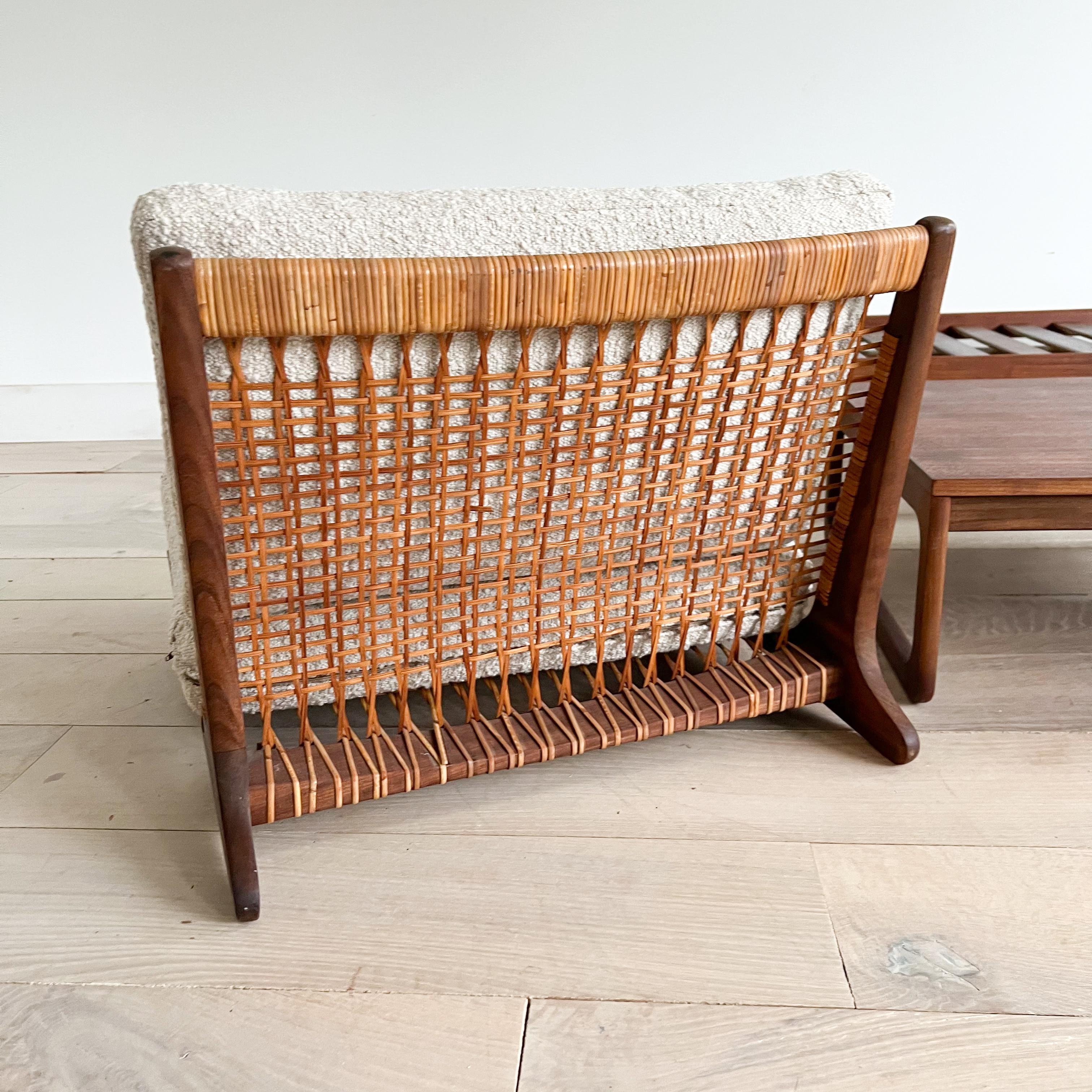 Upholstery Danish Teak Sofa/Bench by Hans Olsen for Bramin 