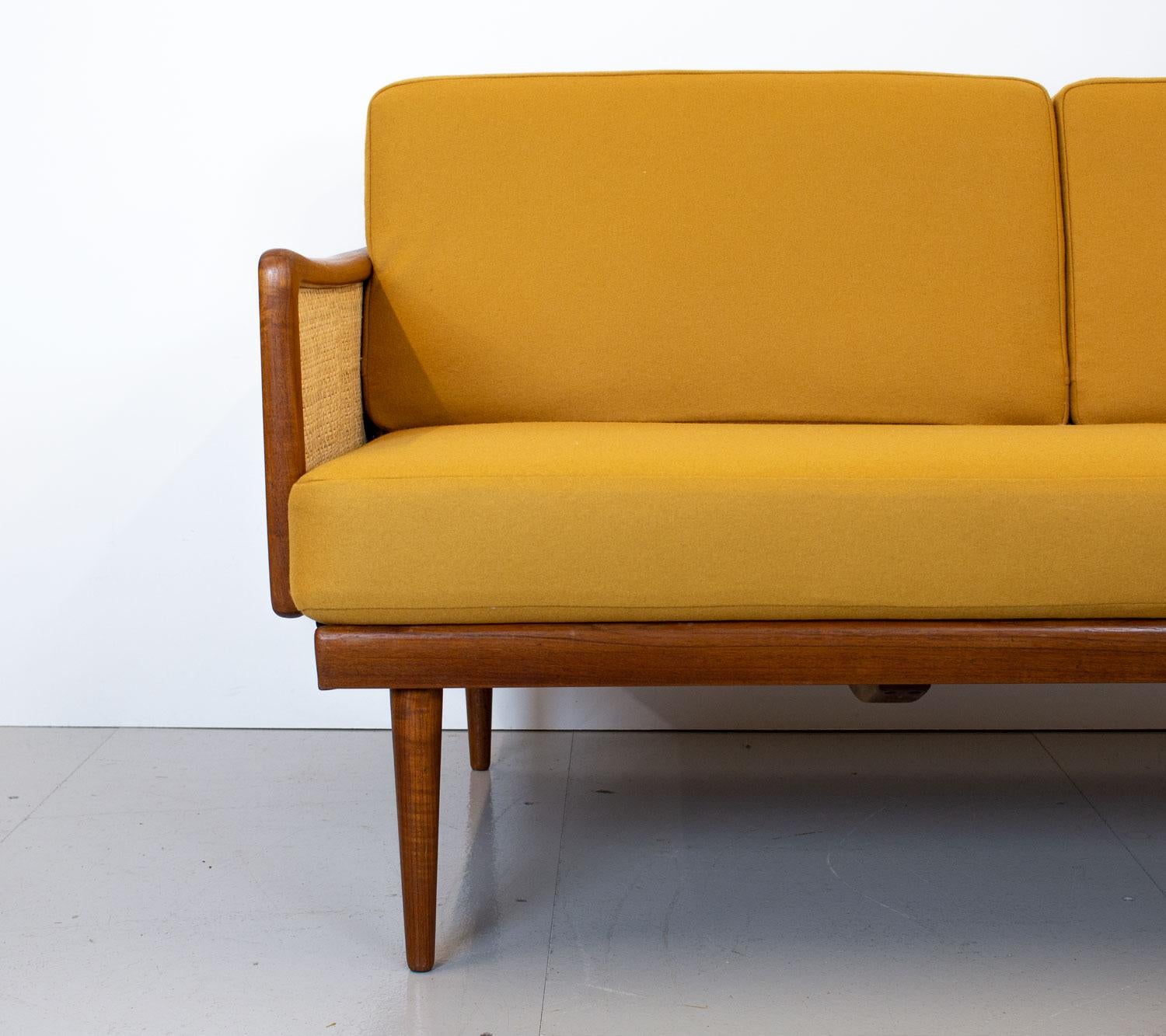 Wool Danish Teak Sofa by Peter Hvidt & Orla Mølgaard-Nielsen for France & Son