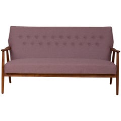 Danish Teak Sofa from 1950s with New Wool Upholstery