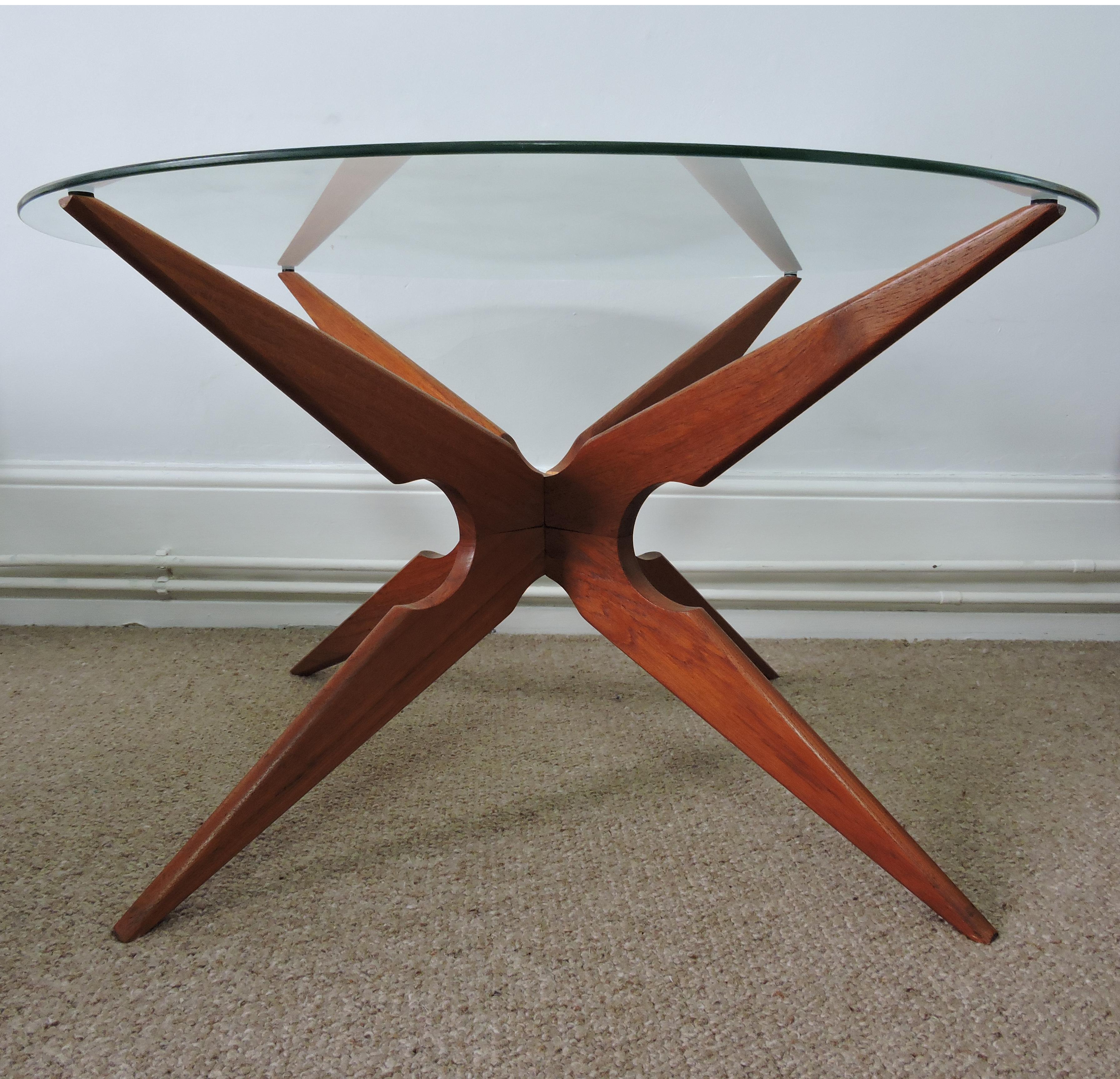 Mid-Century Modern Danish Teak Spider Leg Coffee Table by Sika Mobler, 1960s For Sale