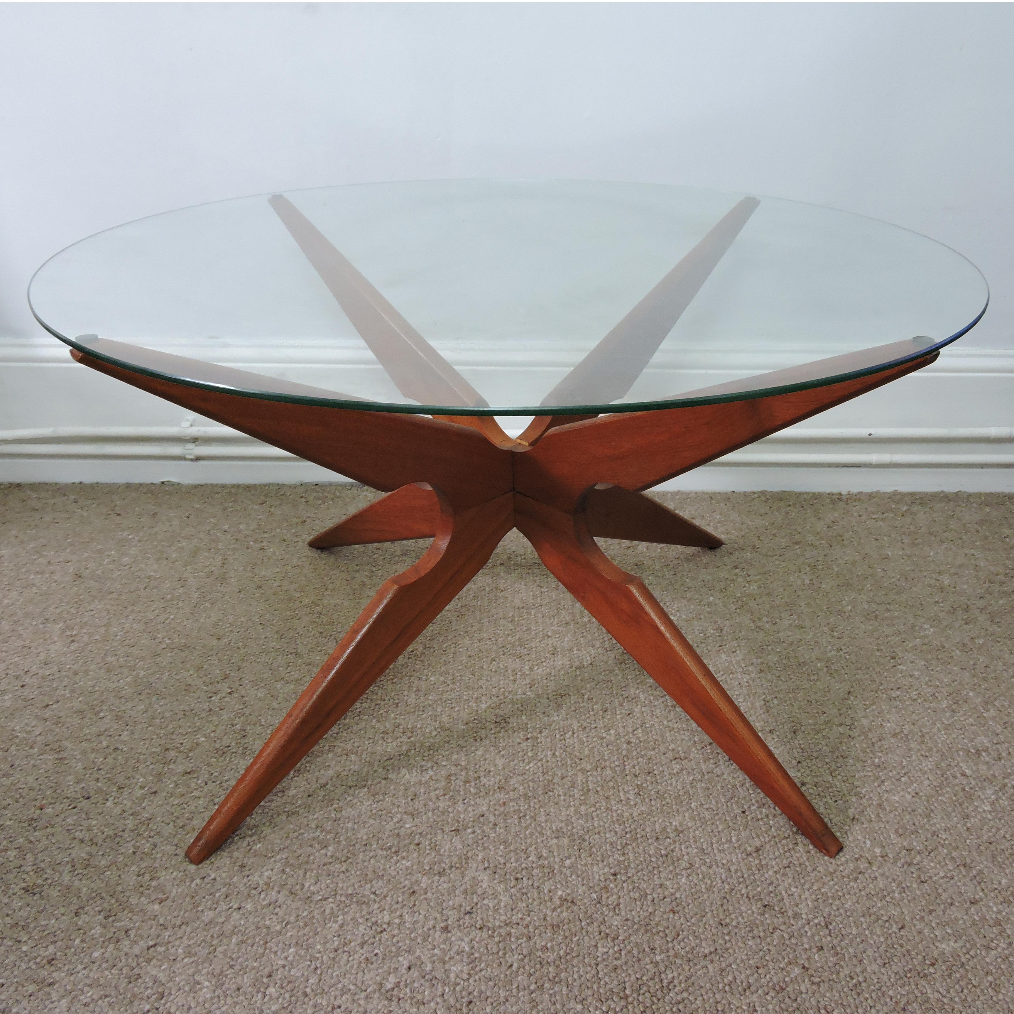 Danish Teak Spider Leg Coffee Table by Sika Mobler, 1960s For Sale 1