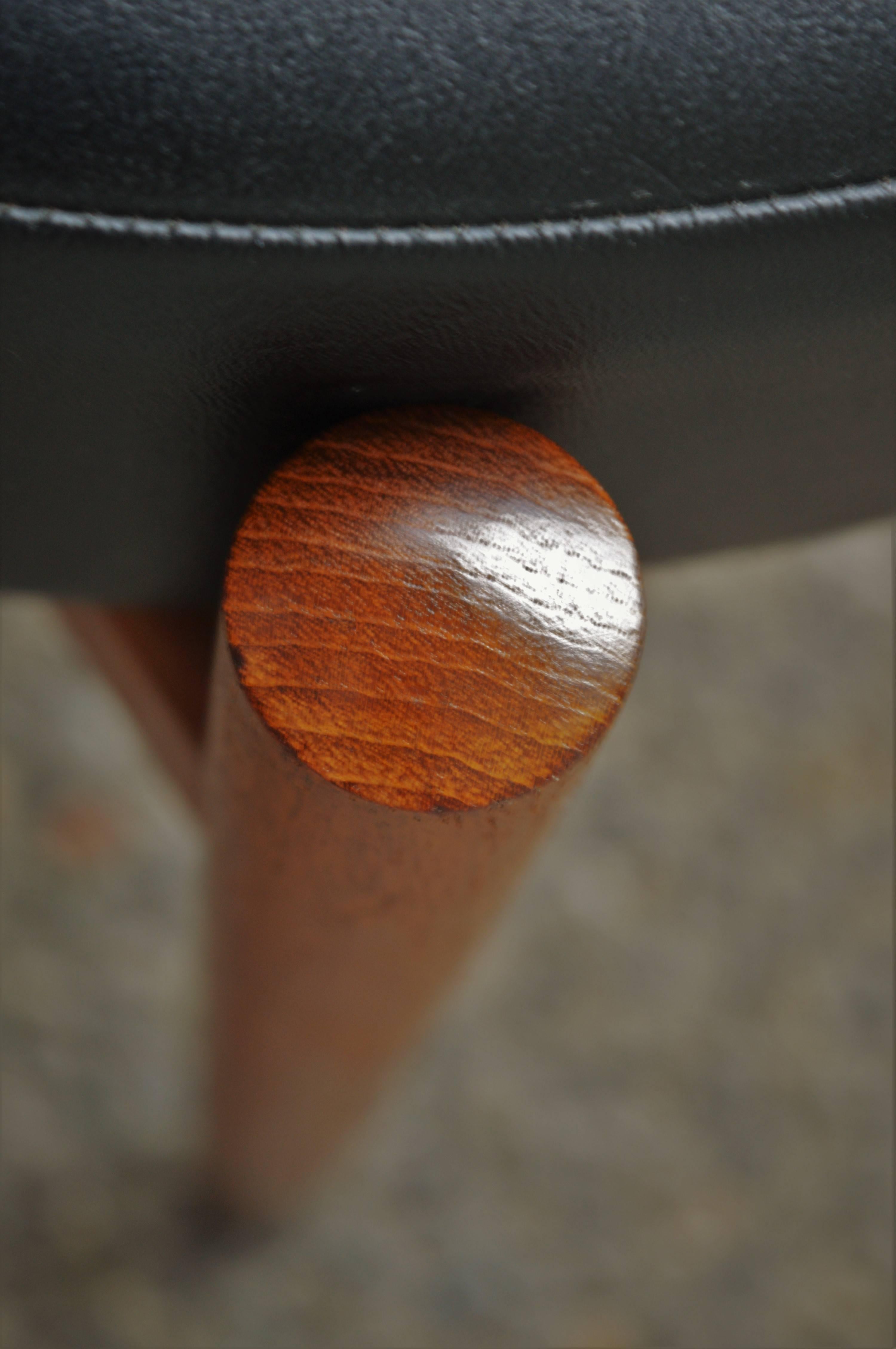 Upholstery Danish Teak Stool or Table by Hugo Frandsen for Spottrup For Sale