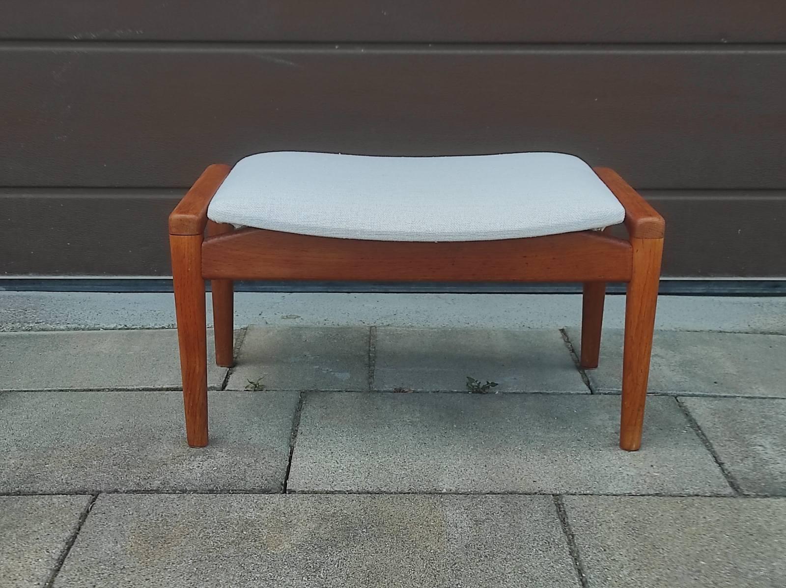 Danish Teak Stool 1950s For Sale 5
