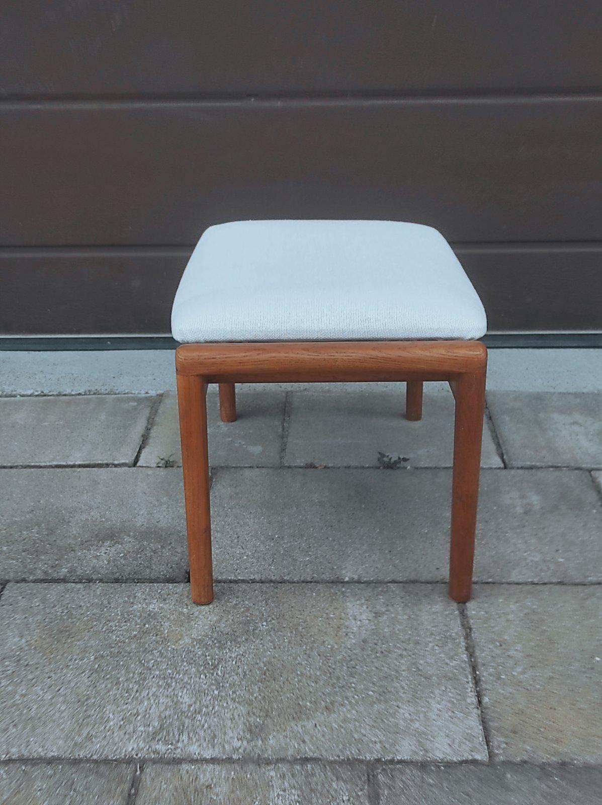 Danish Teak Stool 1950s For Sale 3